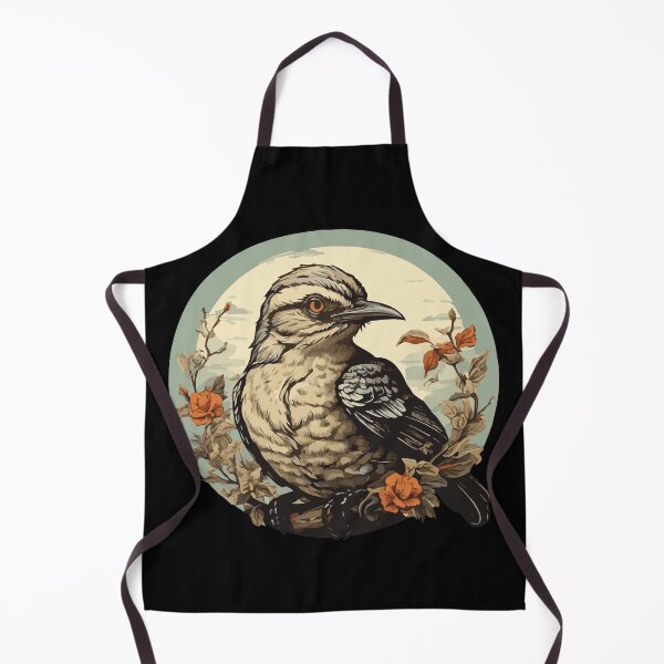 Item preview, Vintage Retro Sunset Mockingbird Wild Bird Nerd Enthusiast Illustration Design designed and sold by Imma4art ⭐⭐⭐⭐⭐.