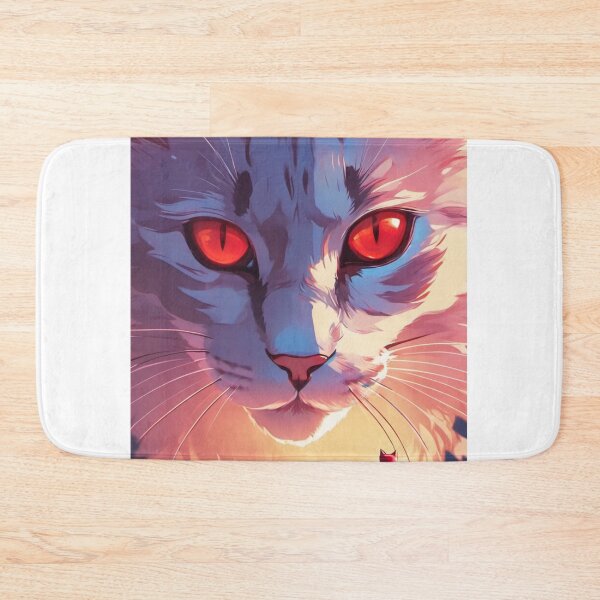 Item preview, Catana The Samurai Cat with red eyes and red sword designed and sold by Catana lover.