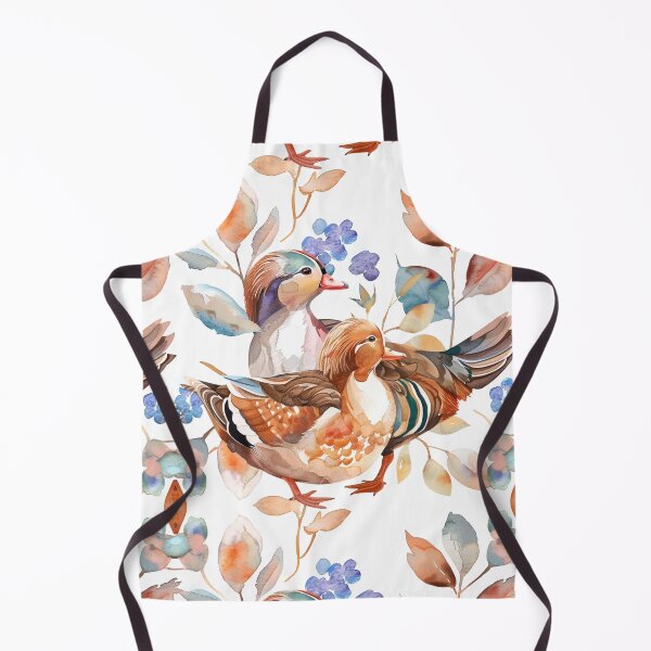 Item preview, Botanical Watercolor Loving Couple Mandarin Ducks Pattern designed and sold by Estrakingdom.