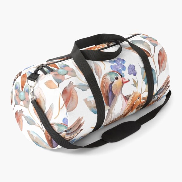Item preview, Botanical Watercolor Loving Couple Mandarin Ducks Pattern designed and sold by Estrakingdom.