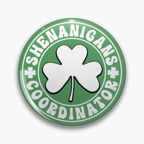 Item preview, Shenanigans Coordinator Graphic With Cloverleaf on a Green Background designed and sold by OfftopSocial.