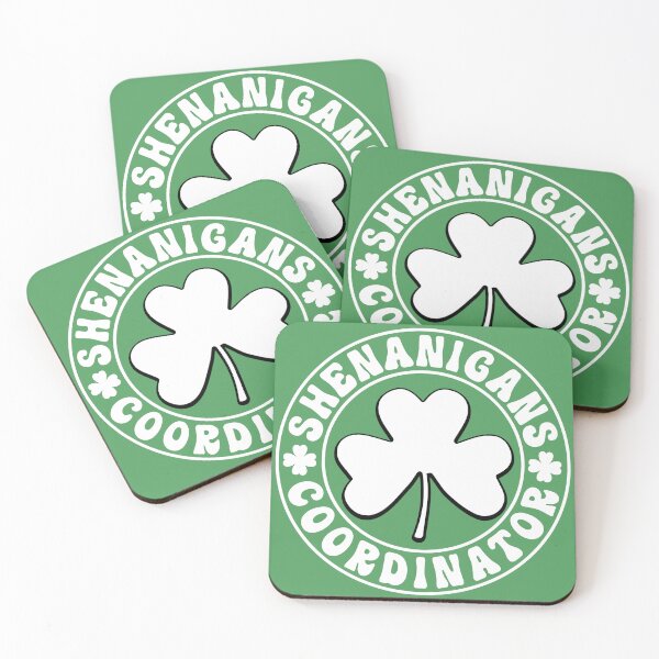 Item preview, Shenanigans Coordinator Graphic With Cloverleaf on a Green Background designed and sold by OfftopSocial.