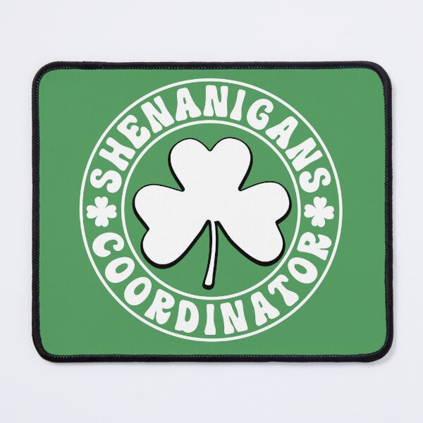 Item preview, Shenanigans Coordinator Graphic With Cloverleaf on a Green Background designed and sold by OfftopSocial.