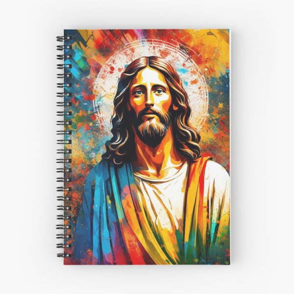 Item preview, Jesus Christ. Abstract colorful background. Spray paint. Graffitti designed and sold by Rosa Elena Albornoz Mendez.