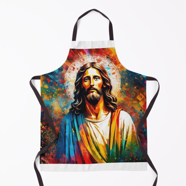 Item preview, Jesus Christ. Abstract colorful background. Spray paint. Graffitti designed and sold by Rosa Elena Albornoz Mendez.