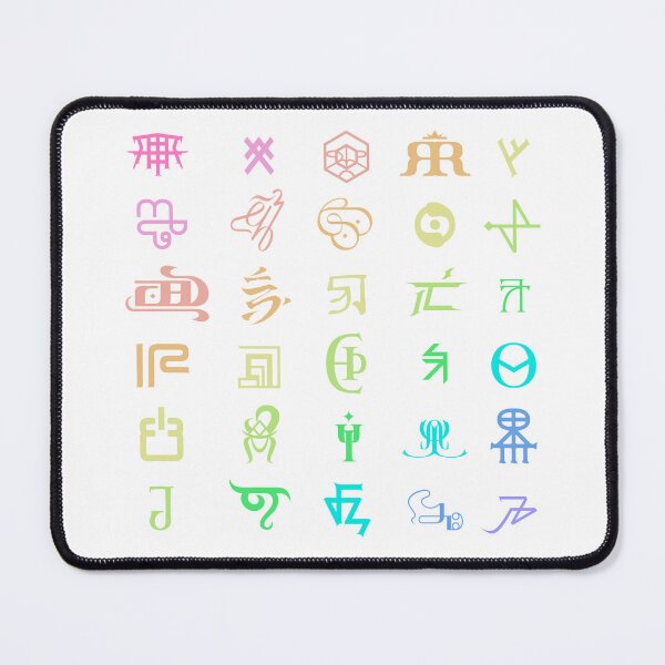 Item preview, Conlang Glyph Print designed and sold by LangTime Studio.