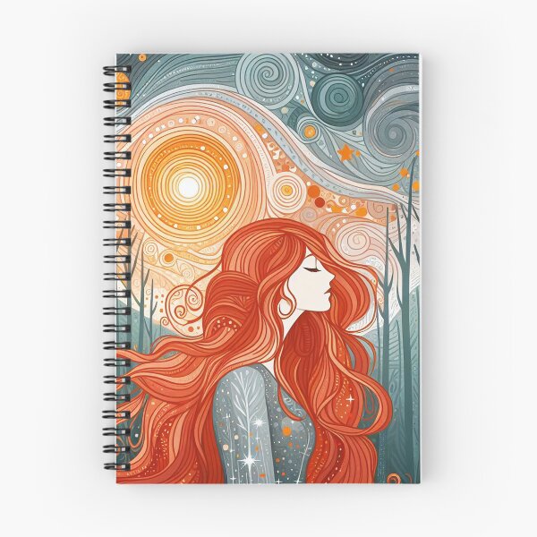 Item preview, Red Haired Woman in Gray Forest designed and sold by HarmonyandSage.