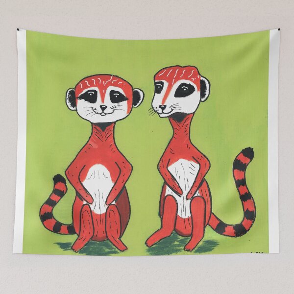 Item preview, Meerkats in Love designed and sold by naiveartbymax.
