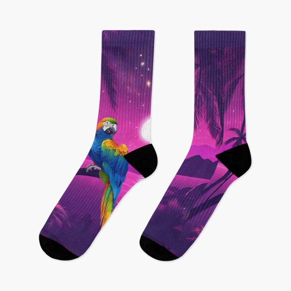 Item preview, Copy of Parrot and palms at evening, sky fall of stars, exotic vibes designed and sold by Sugar Wisdom .