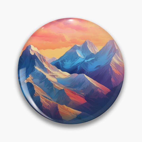 Aperçu de l'œuvre Chaîne de montagnes Dawn Palette créée et vendue par PrintPulseInk.