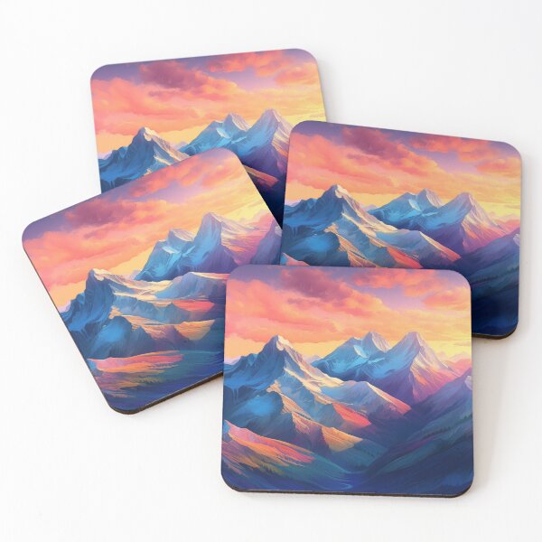 Item preview, Dawn Palette Mountain Range designed and sold by PrintPulseInk.