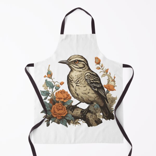 Item preview, Vintage Retro Sunset Mockingbird Wild Bird Nerd Enthusiast Illustration Design designed and sold by Imma4art ⭐⭐⭐⭐⭐.