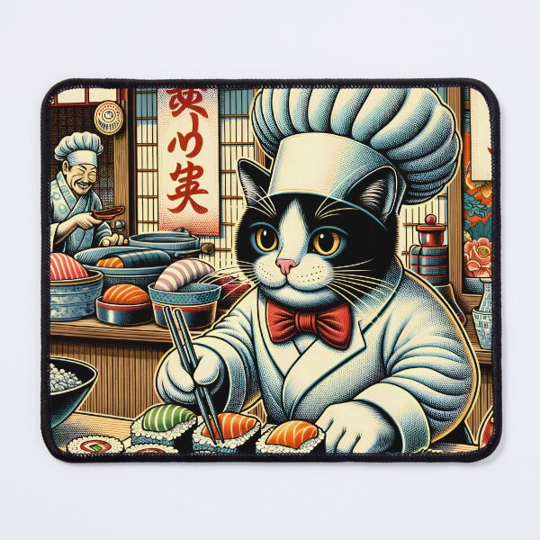 Item preview, Cat Sushi Master designed and sold by ArtsyWishesShop.