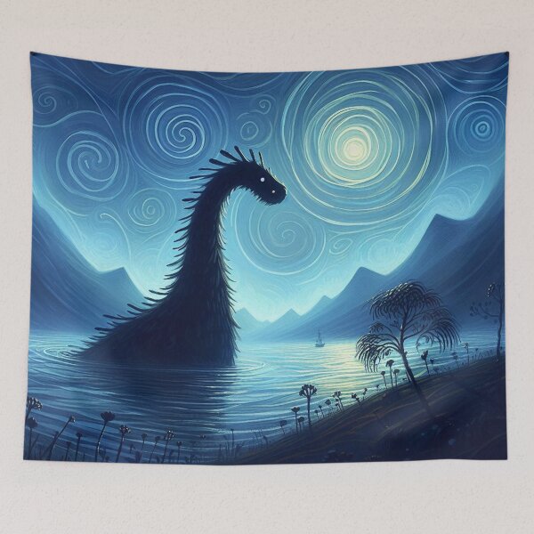 Item preview, Blue Lake Monster designed and sold by HarmonyandSage.
