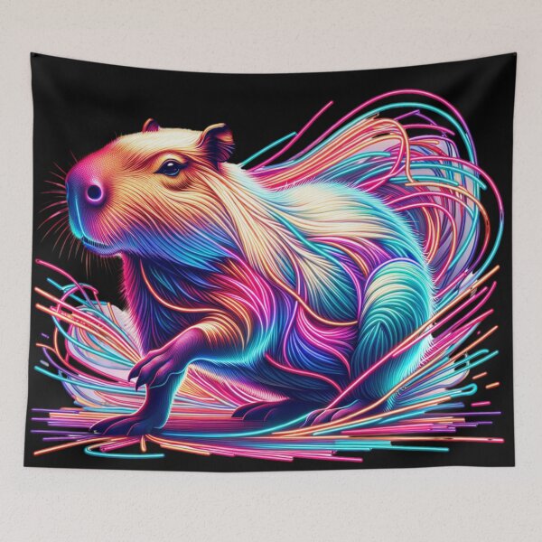 Item preview, Neon Capybara Dreams designed and sold by T-NeonSt.
