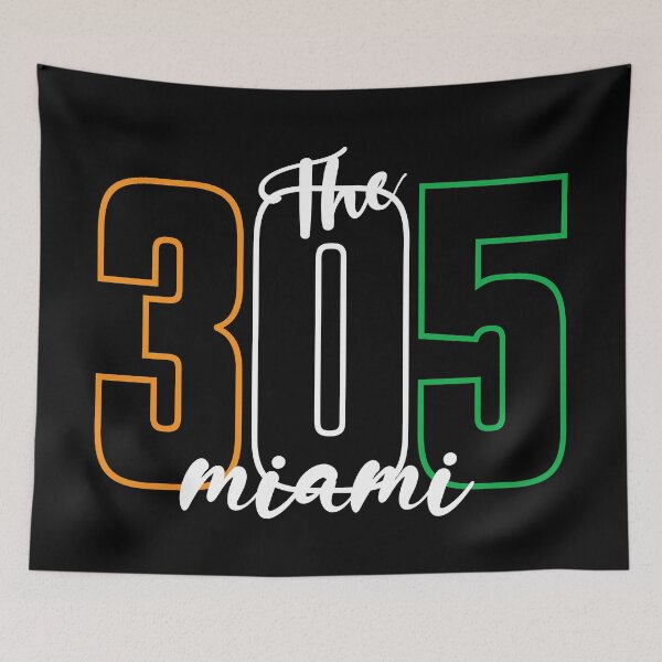 Item preview, 305 Miami Typography Art designed and sold by patriotwardrobe.
