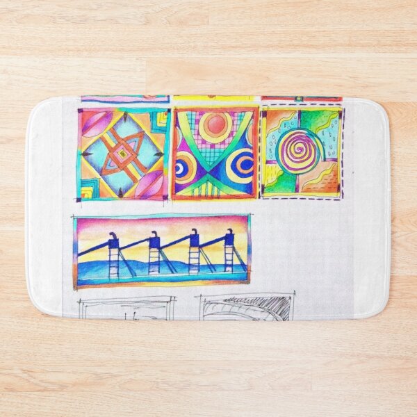 Item preview, abstract city designed and sold by Tereza Pilar Art.