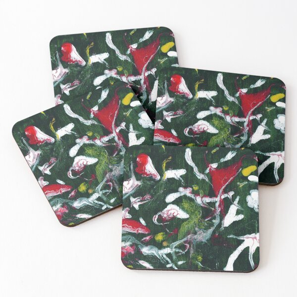 Item preview, Green and red abstract pattern designed and sold by Misfitcane.