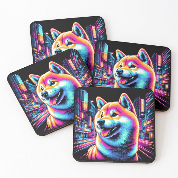 Item preview, Neon Shiba Inu Charm designed and sold by T-NeonSt.