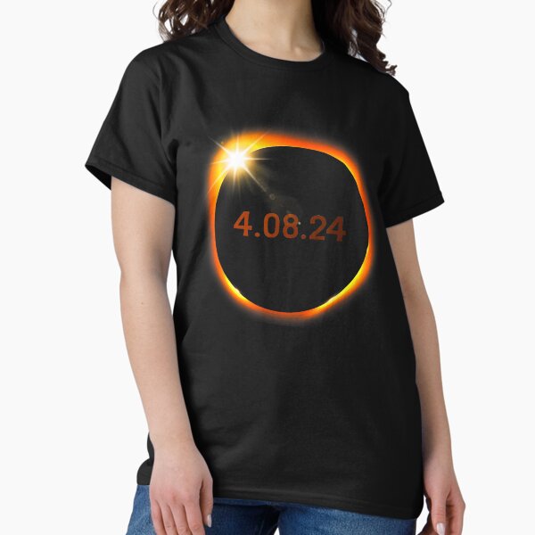 Item preview, Total Solar Eclipse 2024 Shirt, Custom City State, America Totality, Moon Astronomy, Solar Eclipse Souvenir Gift, April 8 2024 Tee designed and sold by Beck-wen.