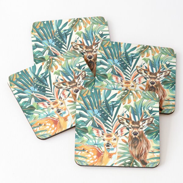 Item preview, Tropical Animal Watercolor Deer Patterns  designed and sold by Estrakingdom.