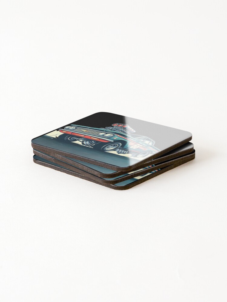 Thumbnail 4 of 5, Coasters (Set of 4), Chevy Racing Car Muscle designed and sold by DesignAFind.