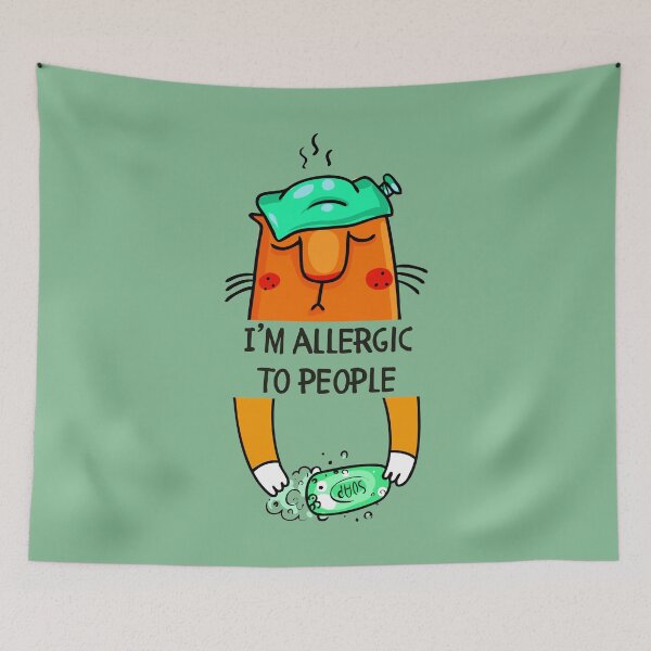 Item preview, I am Allergic to People  designed and sold by PurrfectJourney.