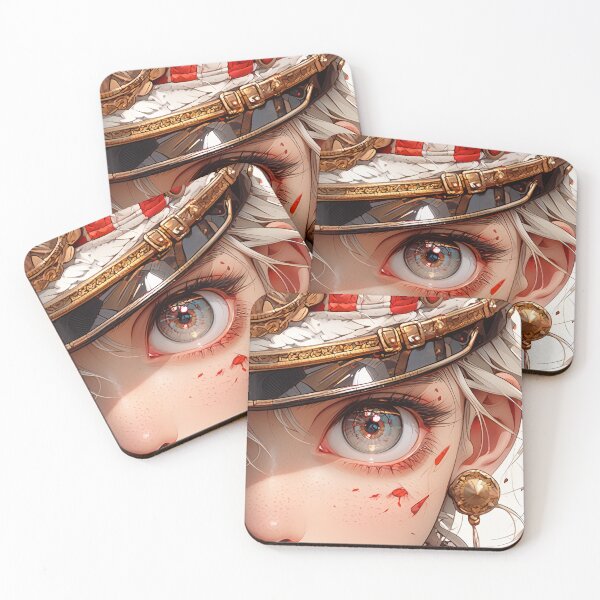 Item preview, Intense Battle Scarred Anime Girl Eye designed and sold by bubblegoth.