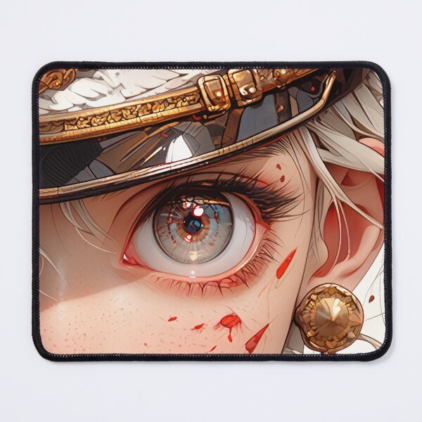 Item preview, Intense Battle Scarred Anime Girl Eye designed and sold by bubblegoth.