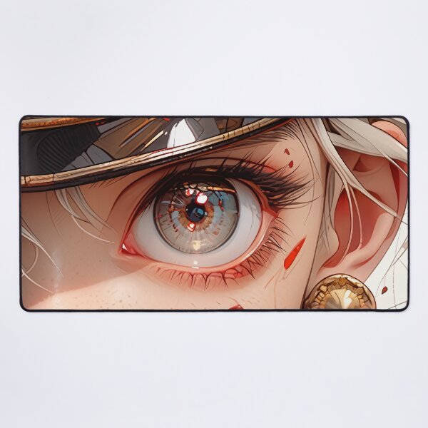 Item preview, Intense Battle Scarred Anime Girl Eye designed and sold by bubblegoth.