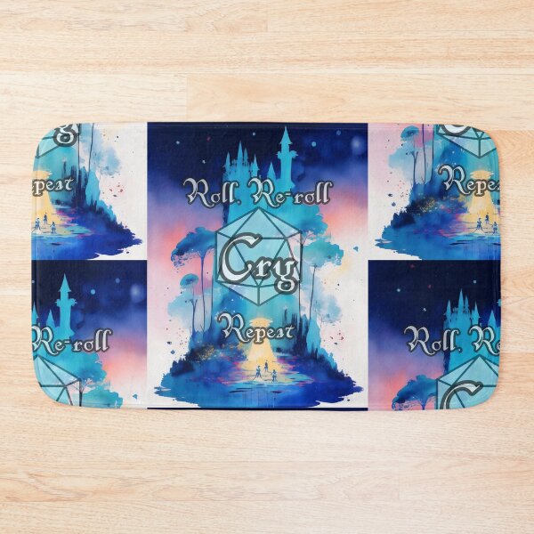 Item preview, Roll, Re-Roll, Cry, Repeat - RPG Dice Design designed and sold by MillennialVibe.