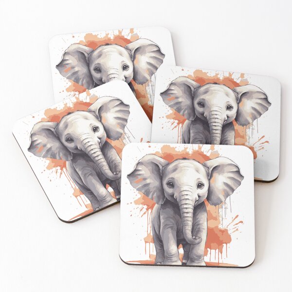 Item preview, Lindo pequeño elefante en juego - Arte vectorial 2 designed and sold by StellarValor.