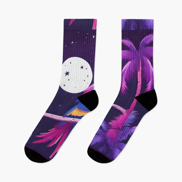 Item preview, Copy of Parrot and palms at evening, sky fall of stars, exotic vibes designed and sold by Sugar Wisdom .
