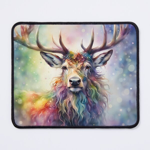 Item preview, Stag Rainbow Watercolour Painting designed and sold by xHollysGraphics.