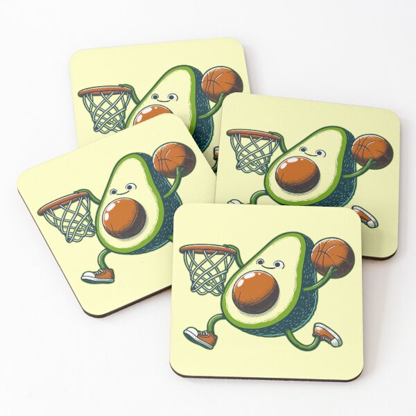 Item preview, Cute Kawaii Avocado Fruit Basketball designed and sold by TomFrontierArt.