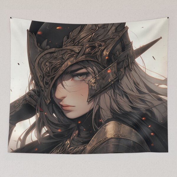 Item preview, Mystical Armored Warrior Anime Girl designed and sold by bubblegoth.