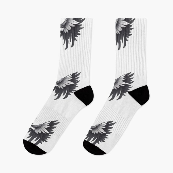 Item preview, Holy cross with wings in black and white designed and sold by Frostquest.