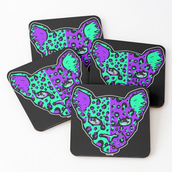 Item preview, Electric Split Leopard Print (Purple and Teal) designed and sold by JanGrackle.