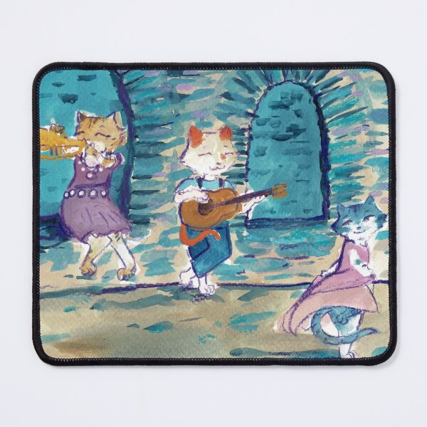 Item preview, musical cats designed and sold by leschevechettes.