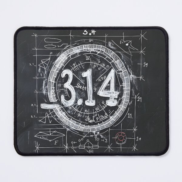 Item preview, Pi Elegance in Monochrome- A Thought-Provoking White on Black Design for Pi Day designed and sold by OlfactoART Studio.