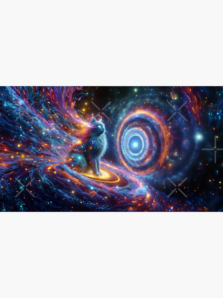 Thumbnail 3 of 3, Sticker, Spiral of Cosmic Creation designed and sold by thomasdatt.
