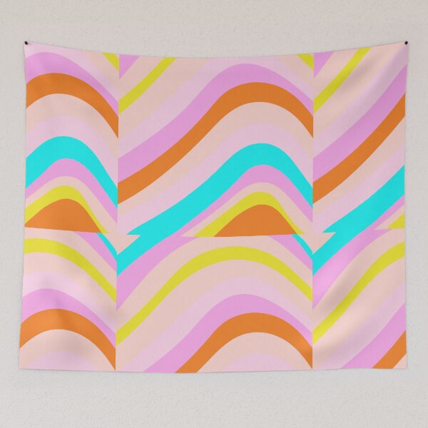 Item preview,  Groovy Hippie Wavy Trippy Pattern 2 Comforter designed and sold by LLdreams.