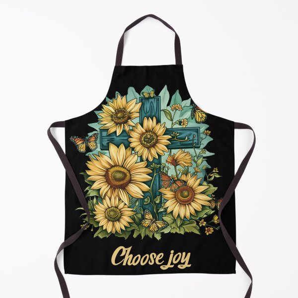 Item preview, Cross Sunflowers Butterflies Christian Choose joy designed and sold by ArtFromBeyond.
