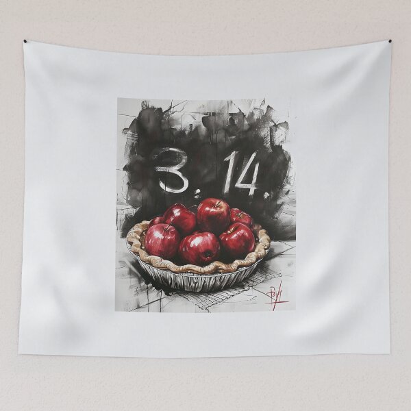 Item preview, Rococo Revelry- A Pi Day Symphony in Apple PIE - Artistic Ode to 3.14 Generative AI designed and sold by OlfactoART Studio.