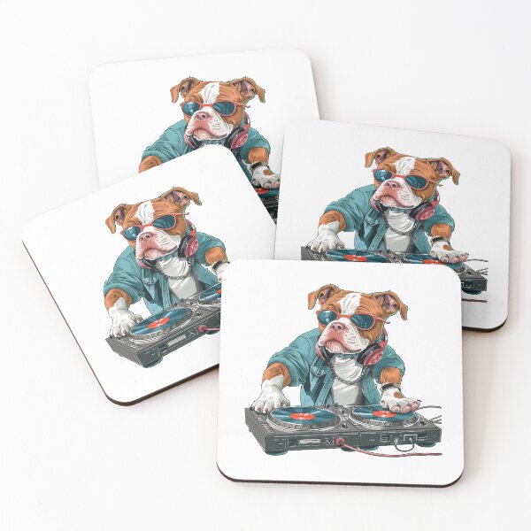 Item preview, Boxer Dog DJ with mixing decks designed and sold by Chugai.