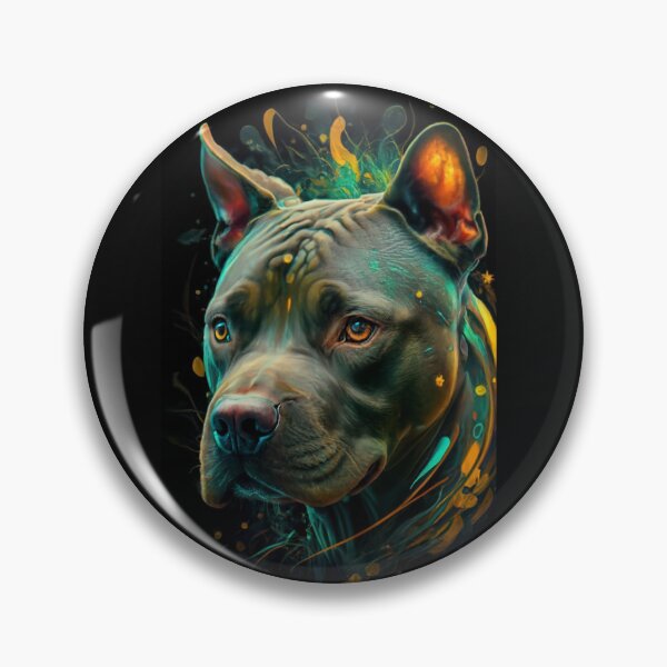 Item preview, Grey Pitbull Dog art designed and sold by PetArt  ⭐⭐⭐⭐⭐.