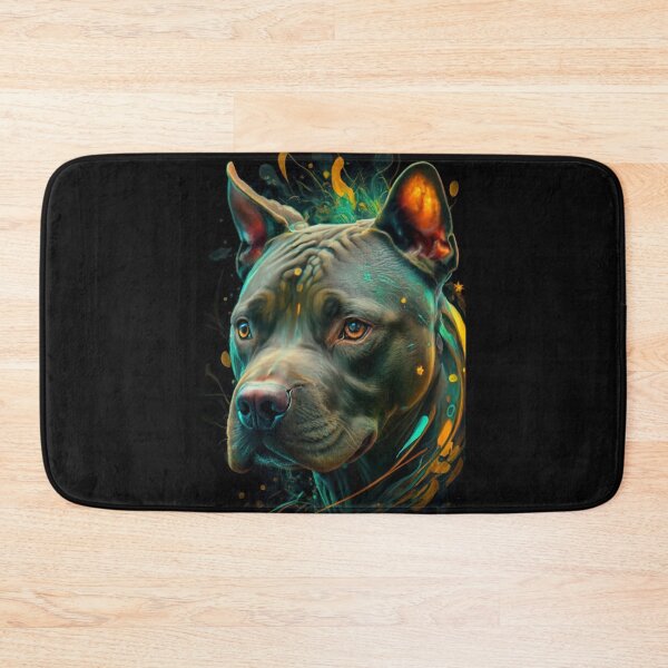 Item preview, Grey Pitbull Dog art designed and sold by PetArt  ⭐⭐⭐⭐⭐.