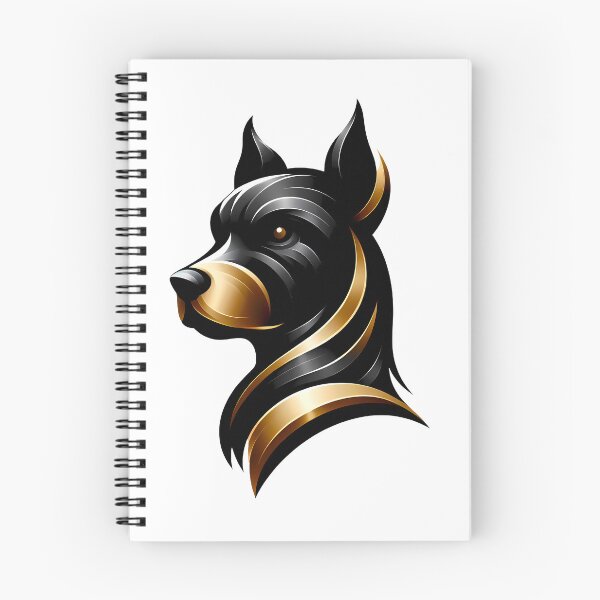 Item preview, Doberman head logo in black and gold designed and sold by AD-Digital-Art.