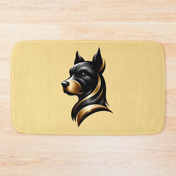 Item preview, Doberman head logo in black and gold designed and sold by AD-Digital-Art.