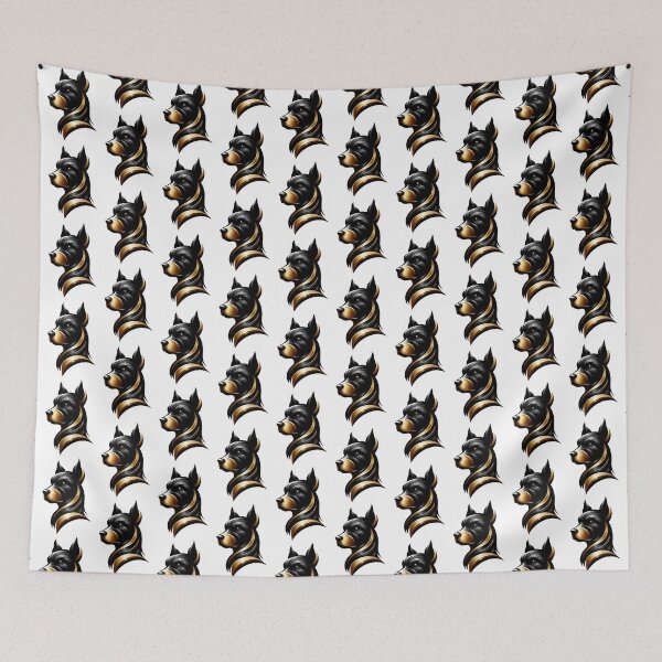 Item preview, Doberman head logo in black and gold designed and sold by AD-Digital-Art.